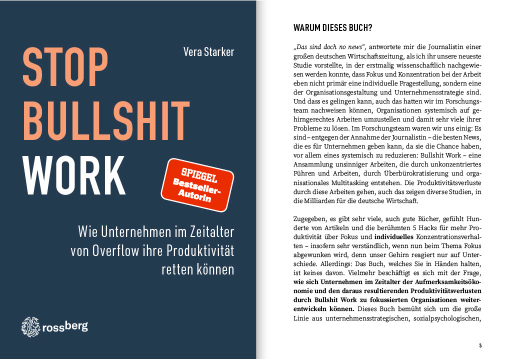 Stop Bullshit Work Vera Starker Rossberg Verlag